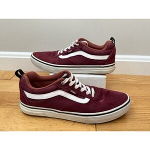 Vans Men's Sz 8.5 Kyle Walker Maroon Red /White Old Skool Sneakers Shoes 721454